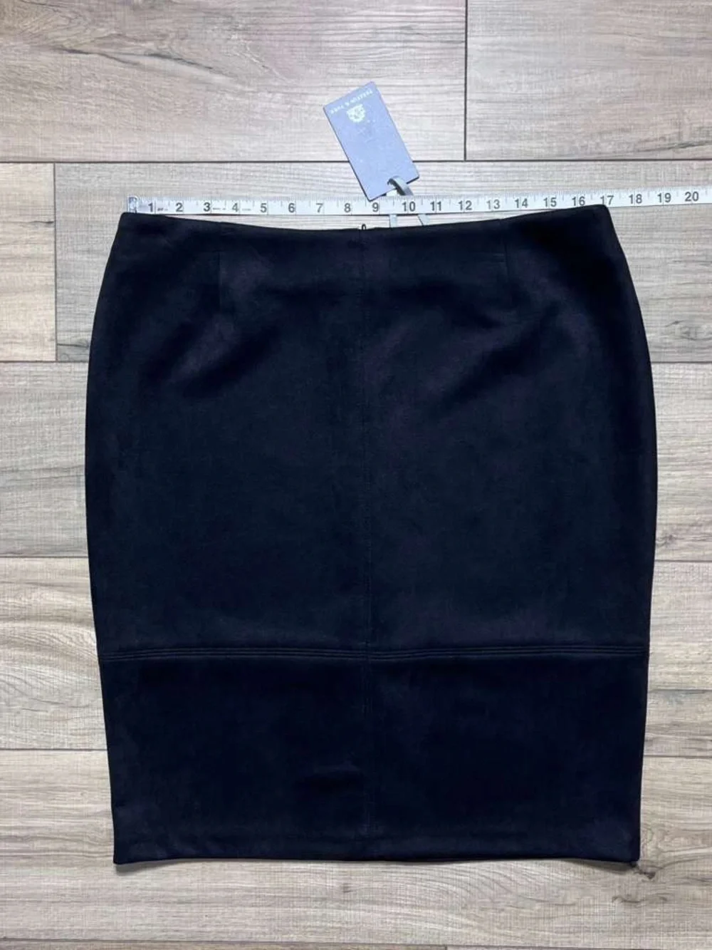 Preston & York  Womens Esmeralda Pencil Skirt Size 12 Black Soft As Suede